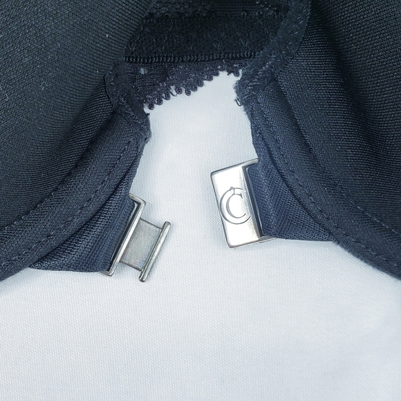 Chantelle Rive Gauche Spacer-Cup T-back Bra Black Lace 32C - Picture 10 of 11